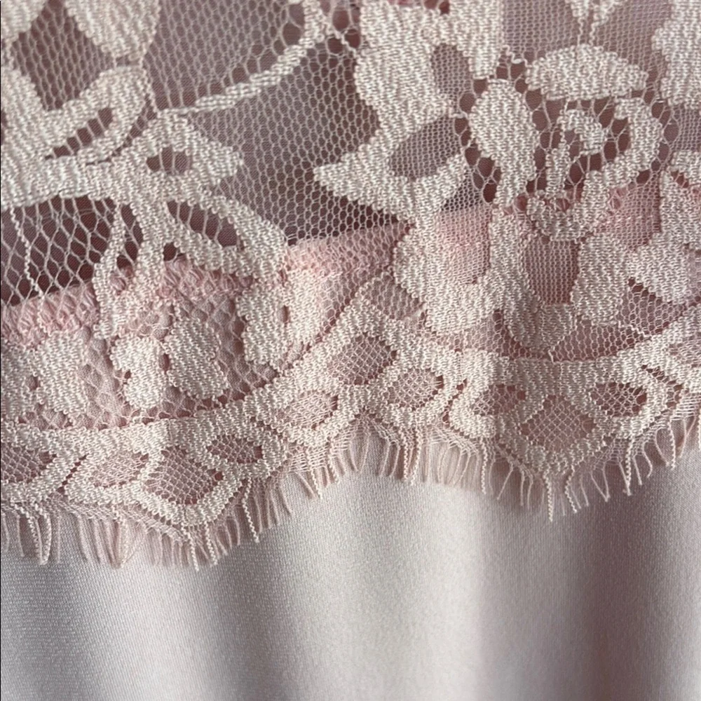 New York &Company Chic Pink Lace Blouse - Picture 5 of 7